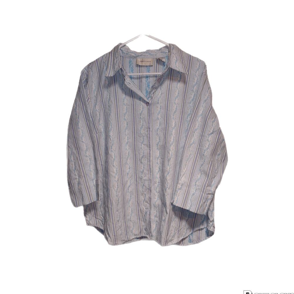 Lemon Grass Women's Button Up Shirt Size XL